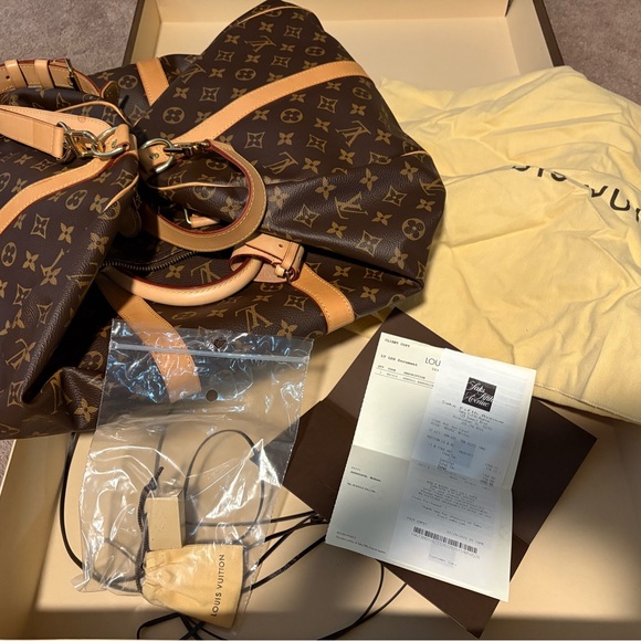 Louis Vuitton Handbags - LOUIS VUITTON Keepall Bandouliere 55 Monogram Canvas Travel Luggage Bag M41414